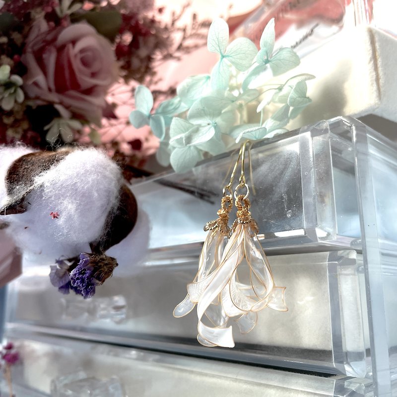 白花伴 - 耳环/耳夹 - 其他材质 透明