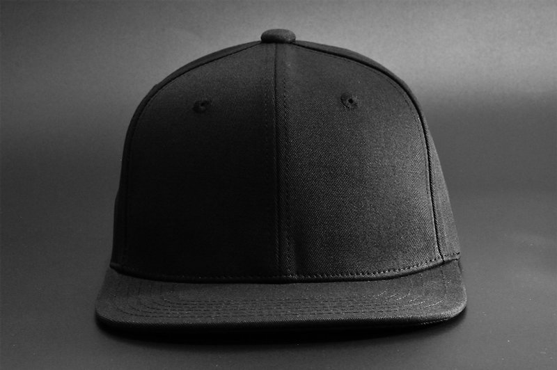 黑色素面斜纹棒球帽 - 帽子 - 棉．麻 黑色