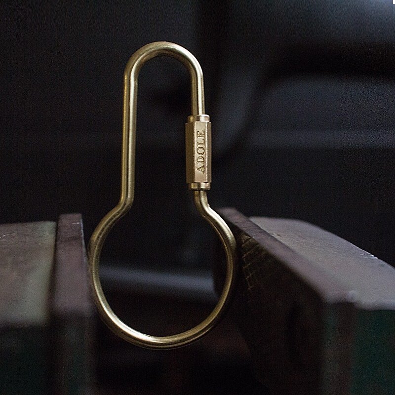 手工黄铜钥匙圈/圆壶型Camber - 钥匙链/钥匙包 - 其他金属 金色