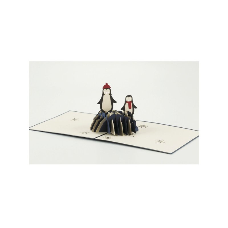 日本 Pop-up 纸雕3D立体卡片 企鹅