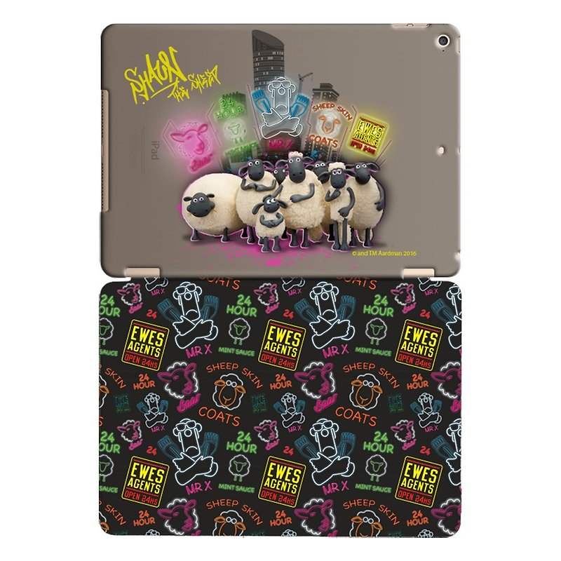 笑笑羊正版授权(Shaun The Sheep)-iPad水晶壳：【勇闯天龙国】《iPad Mini》水晶壳(黑)＋Smart Cover磁杆(黑) - 平板/电脑保护壳 - 塑料 多色