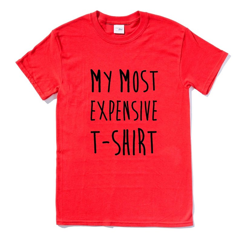 MY MOST EXPENSIVE T-SHIRT 短袖T恤 红色 我最贵的T恤 幽默 文字
