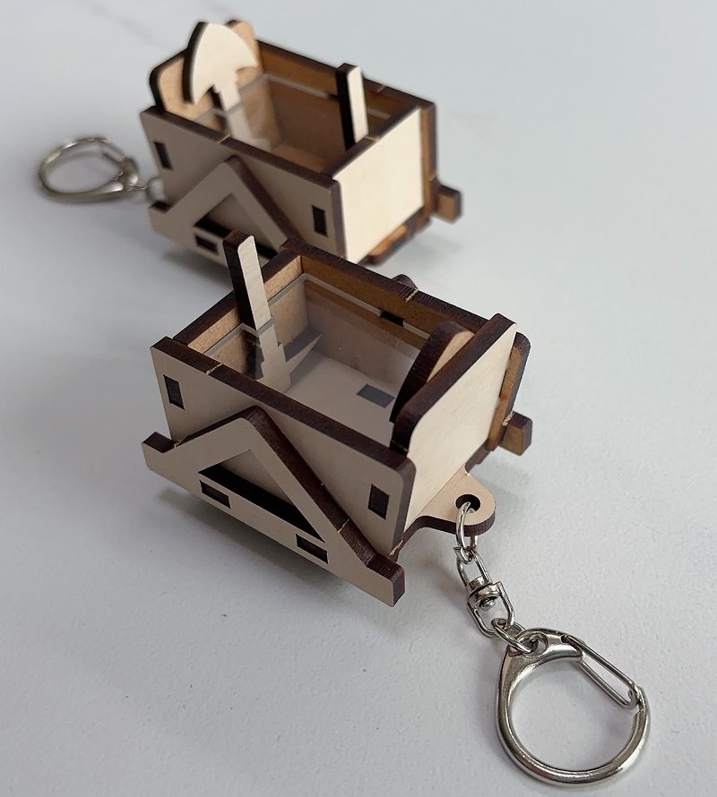 3D组合钥匙圈 小矿车 组合积木钥匙圈 - 零件/散装材料/工具 - 其他材质 多色
