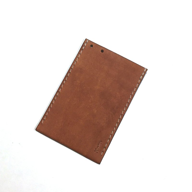 轻薄素色牛皮卡套(多色可选)悠游卡信用卡学生证 - 证件套/卡套 - 真皮 咖啡色