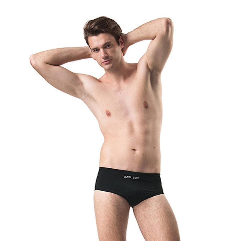 MIT 竞赛型 三角泳裤 - 男装泳裤 - 尼龙 黑色