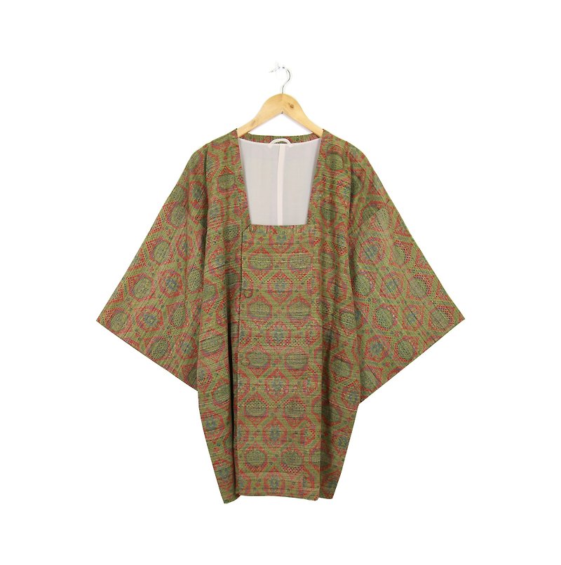 Back to Green::日本带回 枯叶 vintage kimono (KBI-19) - 女装休闲/机能外套 - 丝．绢 