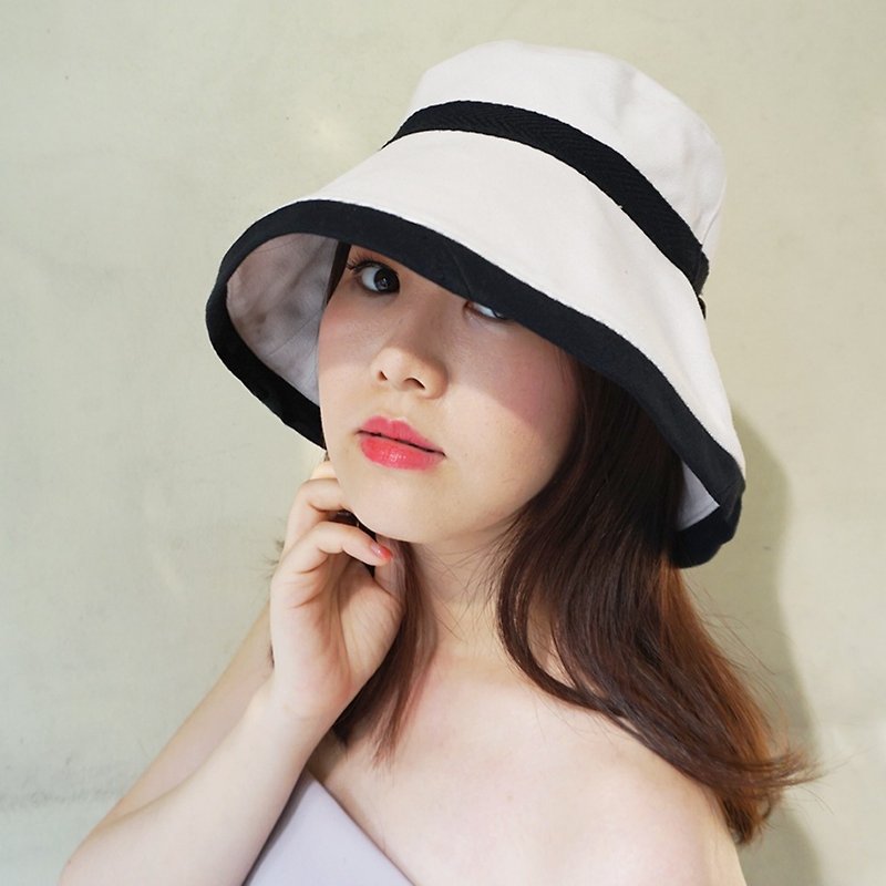 ATIPA Madame Coco Hat (Ivory) - 帽子 - 棉．麻 白色