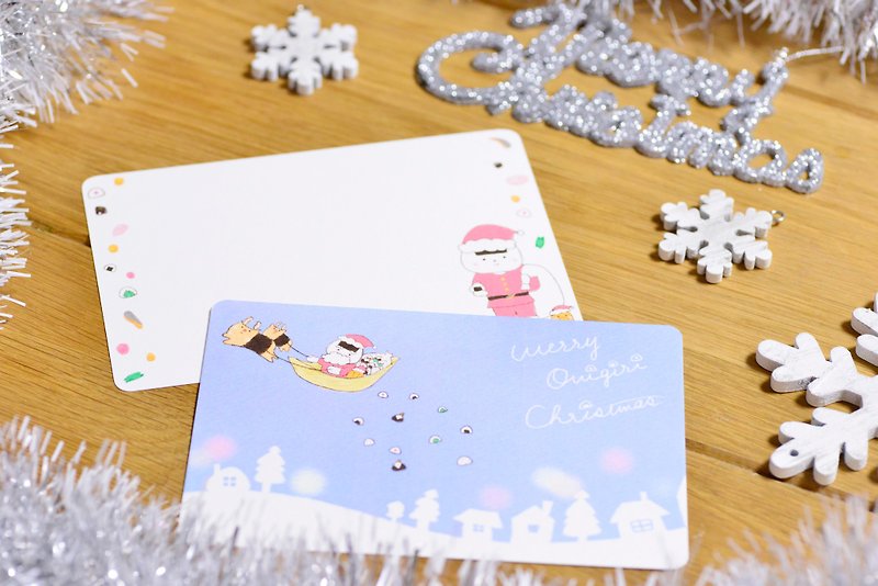 おにぎりクリスマスカード サンタさんver - 卡片/明信片 - 纸 