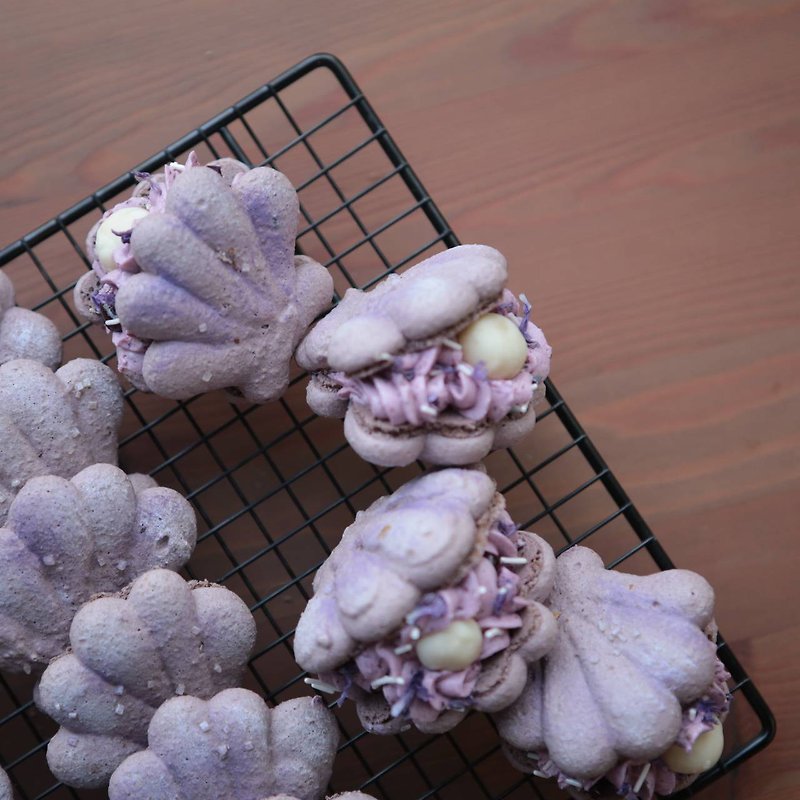 薰衣草蓝莓厚贝贝马卡龙 - Seashell Macaron - 蛋糕/甜点 - 其他材质 