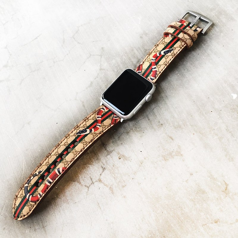 Apple watch leather strap - 表带 - 真皮 咖啡色