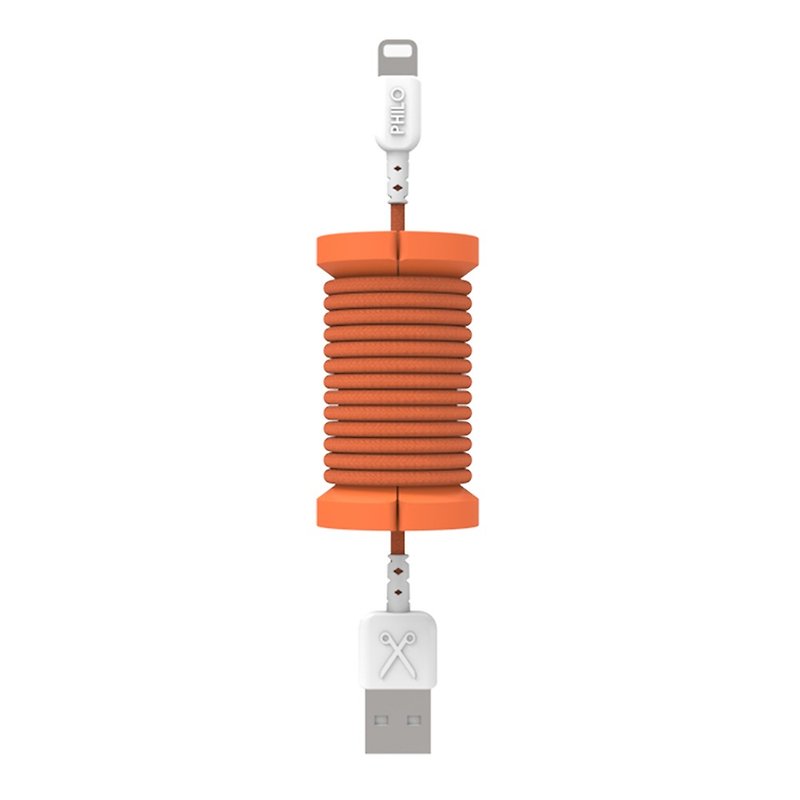 意大利PHILO Lightning - USB 缤纷编织传输线 100cm 橘8055002390354 - 充电宝/传输线 - 塑料 橘色