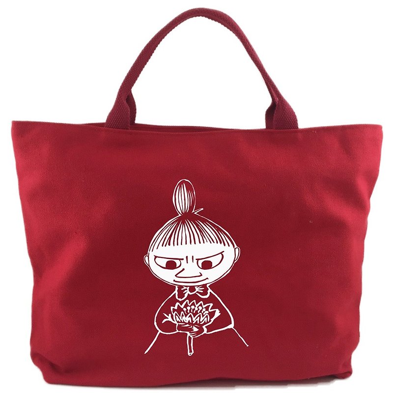 Moomin噜噜米授权-拉链帆布包(红) , AE03 - 手提包/手提袋 - 棉．麻 