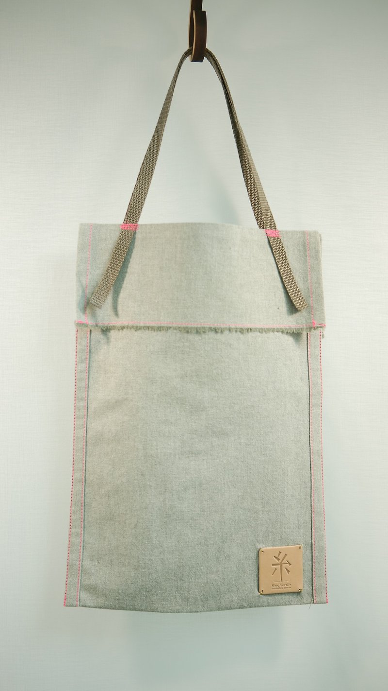 A4率性随行袋（萤光桃） - 手提包/手提袋 - 棉．麻 绿色