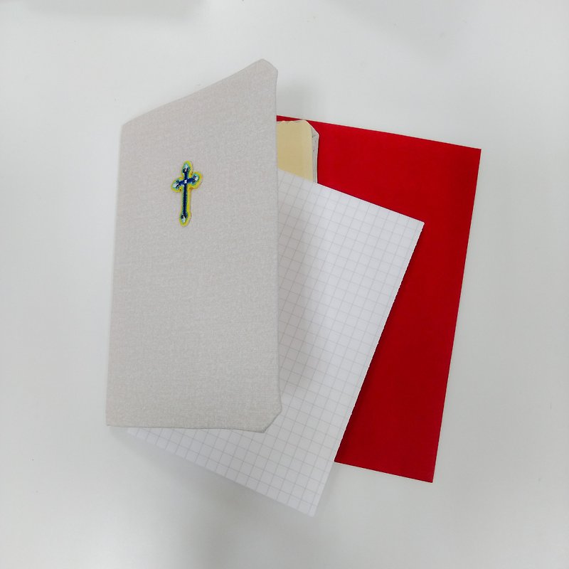 基督教卡片 福音卡-纯手制十字架绣花卡片-安静 - 卡片/明信片 - 其他材质 多色