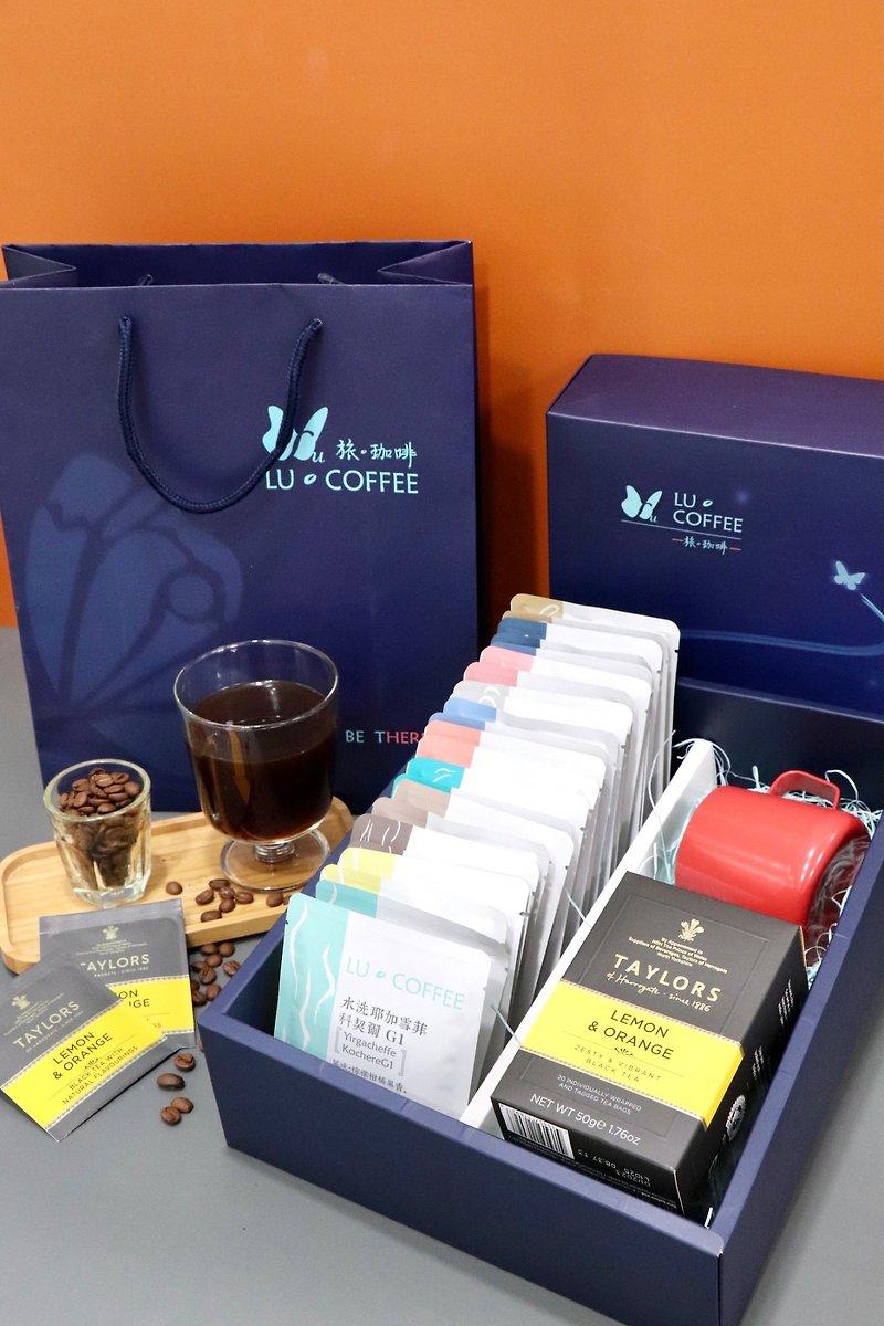 【Lu Coffee旅珈啡】 轻旅行咖啡礼盒 - 咖啡 - 其他材质 蓝色
