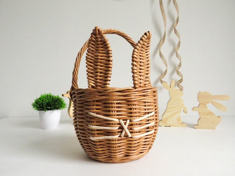 Rabbit Basket, Kids easter basket, Egg Hunt Basket, Bunny Basket for Easter