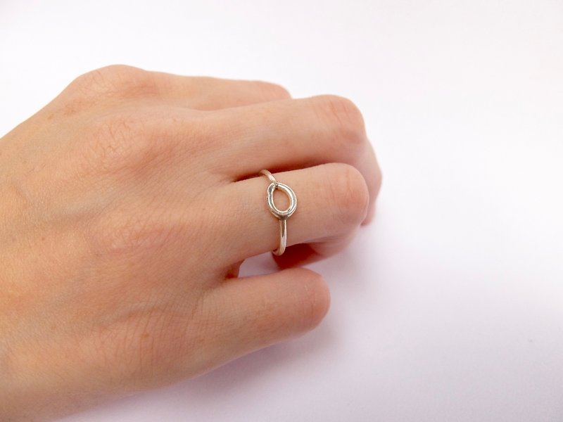Circle 圈的 纯银戒指 - 戒指 - 其他金属 银色
