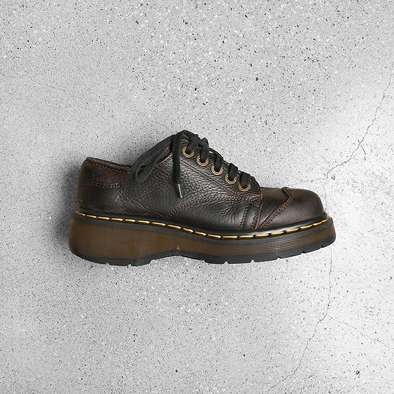 英制马汀鞋 UK5  /Vintage古着 - 女款皮鞋 - 真皮 咖啡色