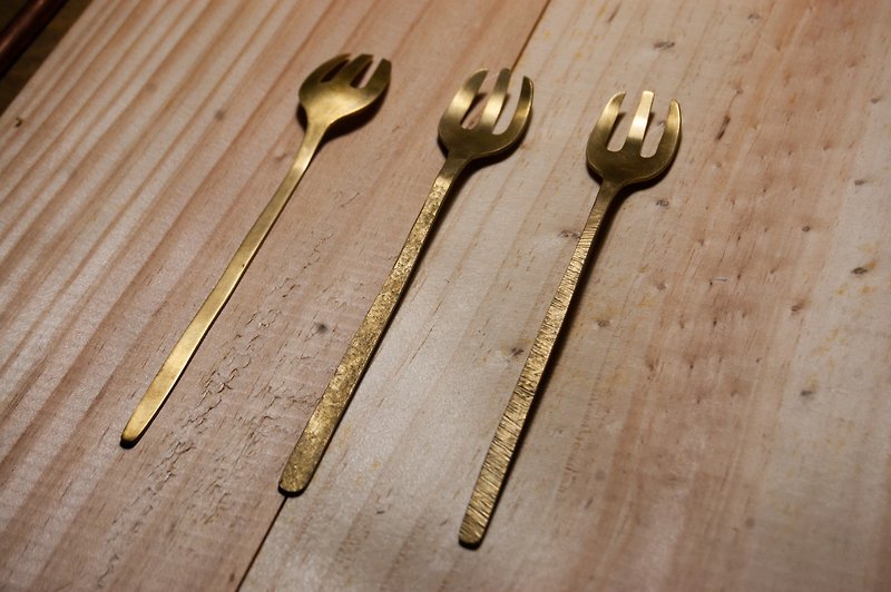 黄铜叉勺 - 餐刀/叉/匙组合 - 其他金属 