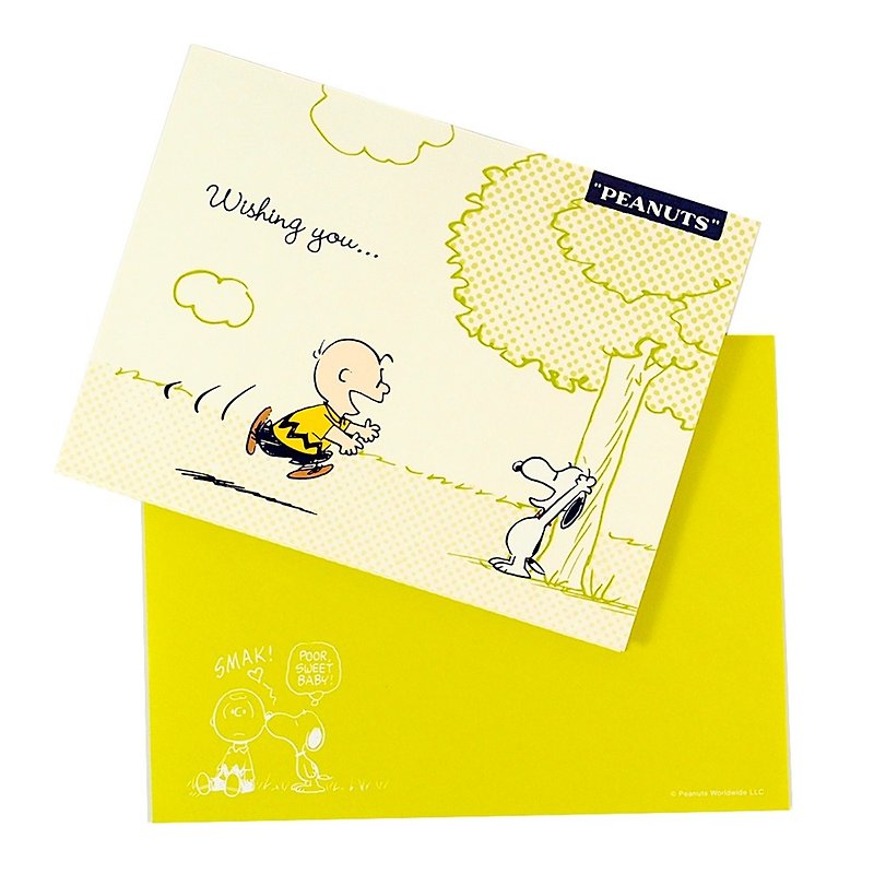 Snoopy我们一起在树下乘凉【Hallmark-Peanuts 立体卡片 多用途】 - 卡片/明信片 - 纸 黄色