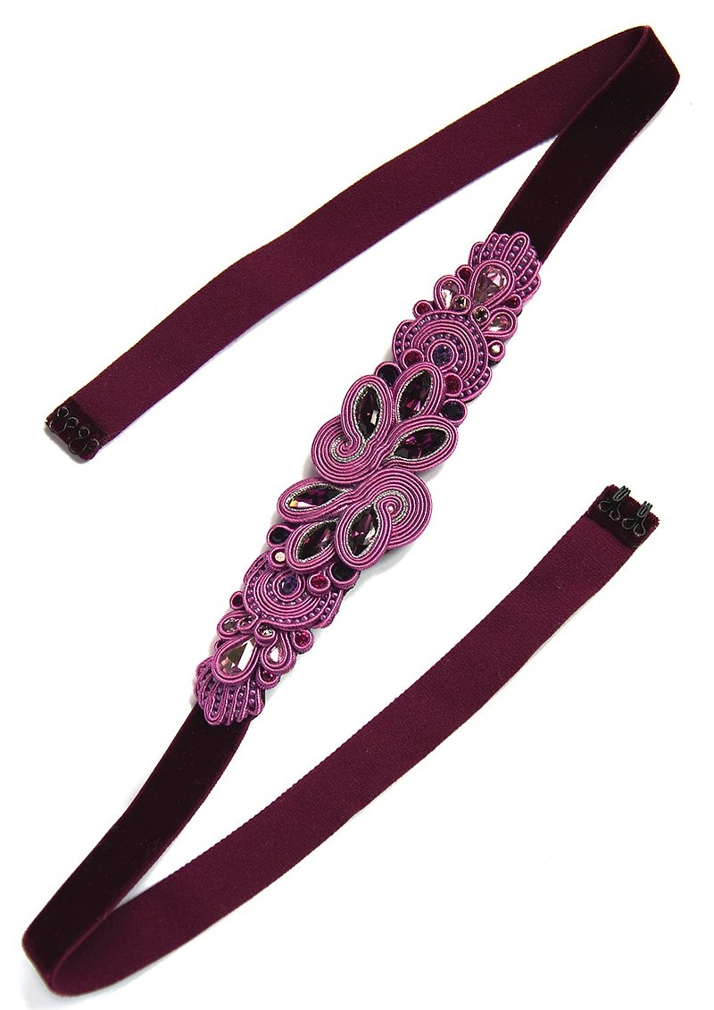 Belt Embellished beltChristmas Gift Wrapping - 腰带/皮带 - 其他材质 紫色