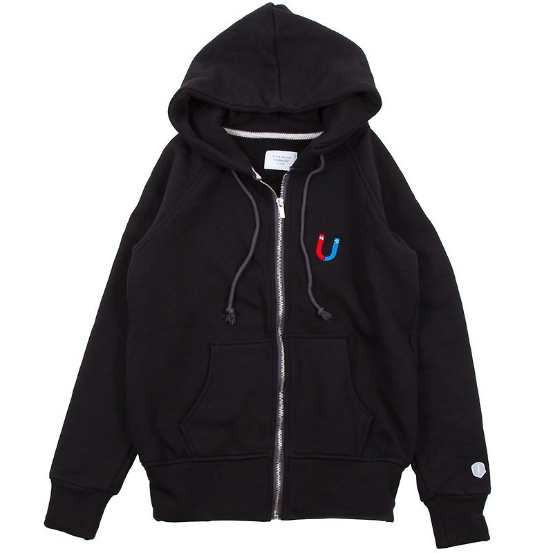 U-shaped magnet full zip hoodie ladies free size Tcollector
