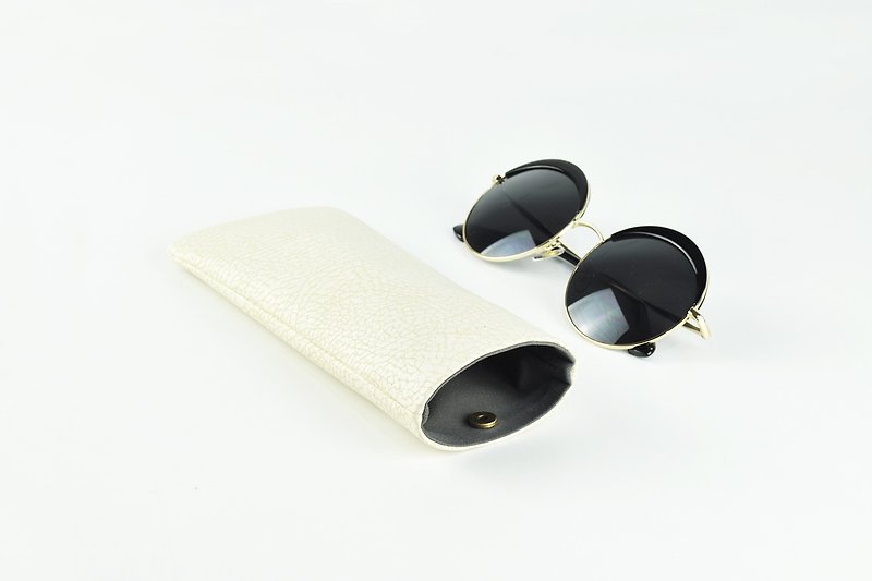 防水眼镜袋 手机套 米白色 石头纹 - 眼镜盒/眼镜布 - 人造皮革 白色
