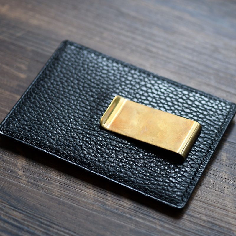 手工皮件 卡套 钱夹 定制化 卡夹 - 皮夹/钱包 - 真皮 黑色