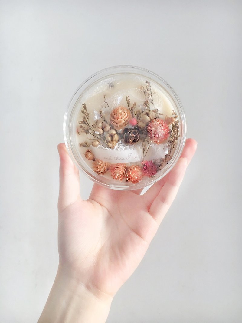 ATIMY - Flower Wax Herbarium 大豆香蜡干花标本 (L) 个人订制款 - 蜡烛/烛台 - 玻璃 