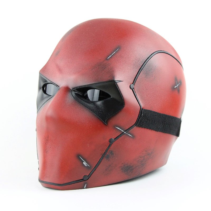 电脑游戏中的红头罩头盔、万圣节面具、超级英雄服​​装 - 口罩 - 塑料 红色