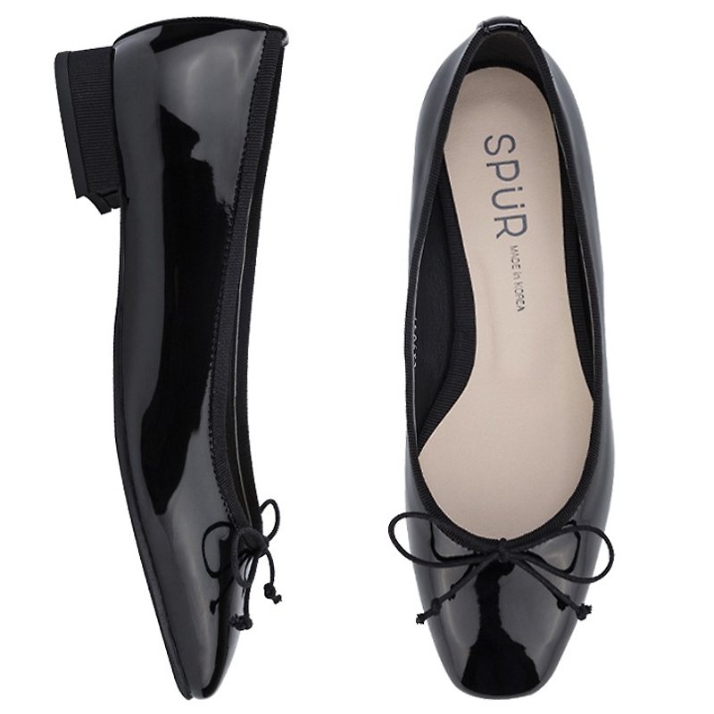 PRE-ORDER – SPUR 方形头平底鞋 LS9041 BLACK - 女款运动鞋/球鞋 - 其他材质 黑色
