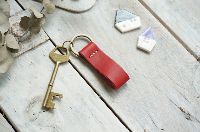 红色 真皮串串钥匙圈 - 钥匙链/钥匙包 - 真皮 红色