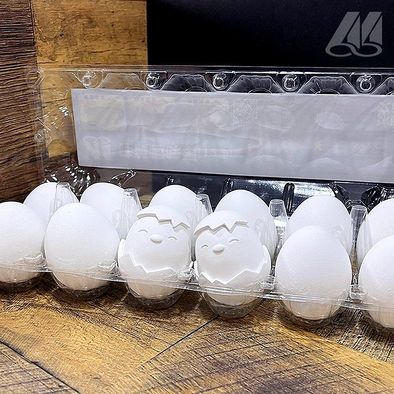 小鸡硅藻蛋盒(12入) 除臭 吸湿 防潮 防霉 抑菌 去味 摆设 沐研 - 摆饰 - 水泥 灰色