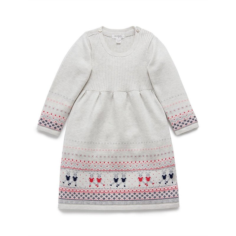 澳洲Purebaby有机棉婴童针织洋装-12M~4T - 童装礼服/连衣裙 - 棉．麻 