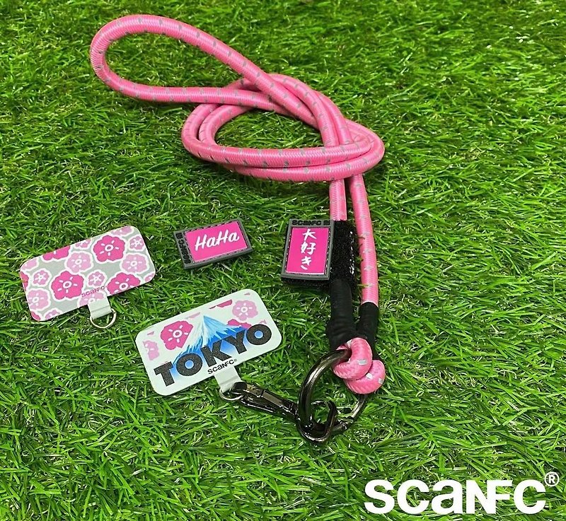 SCANFC  香港原创品牌 粉红浪漫反光弹力机能手机挂绳/背带 - 手机配件 - 其他材质 