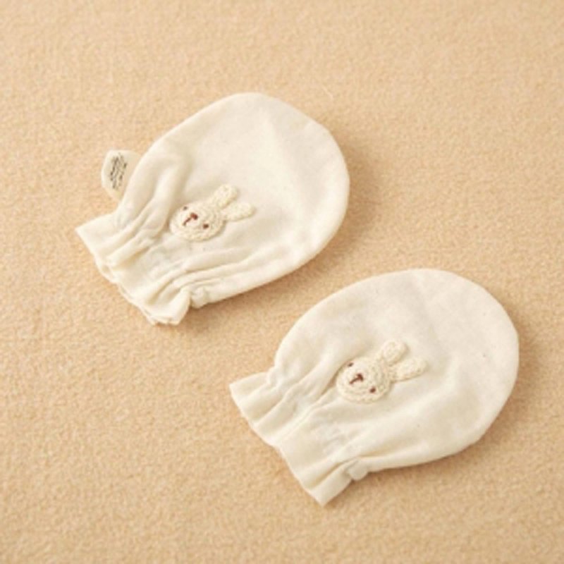 【日本Amorosa Mamma有机棉】婴儿棉纱/纱布手套 ( 兔子刺绣 ) - 其他 - 棉．麻 