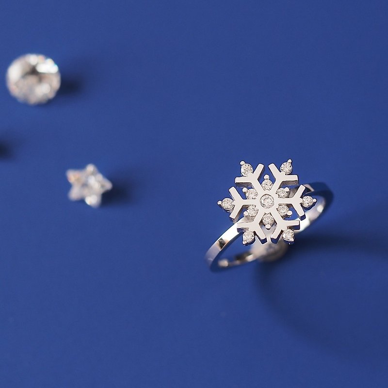 Snowflake ring ring Silver 925