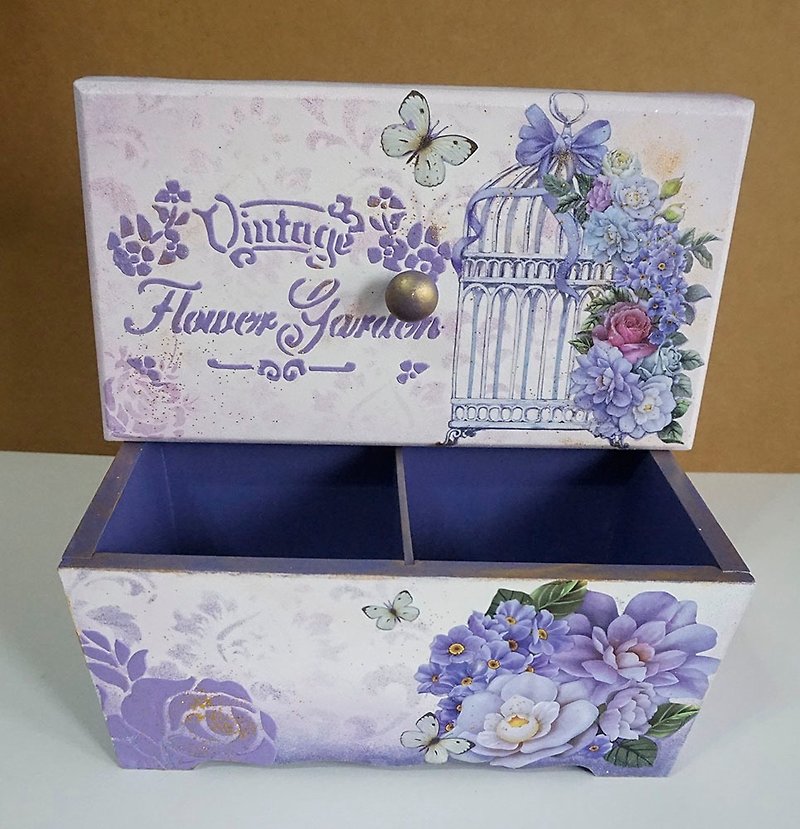 紫色花园糖果盒 蝶谷巴特 - 收纳用品 - 木头 多色