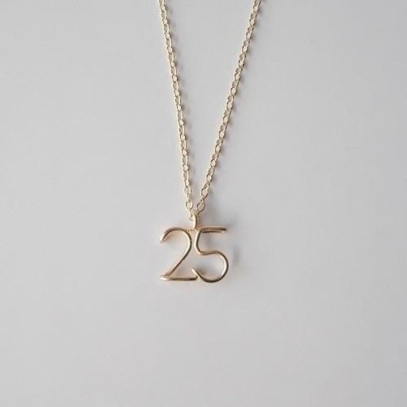 ナンバー(数字)2ケタネックレス - 项链 - 其他金属 金色