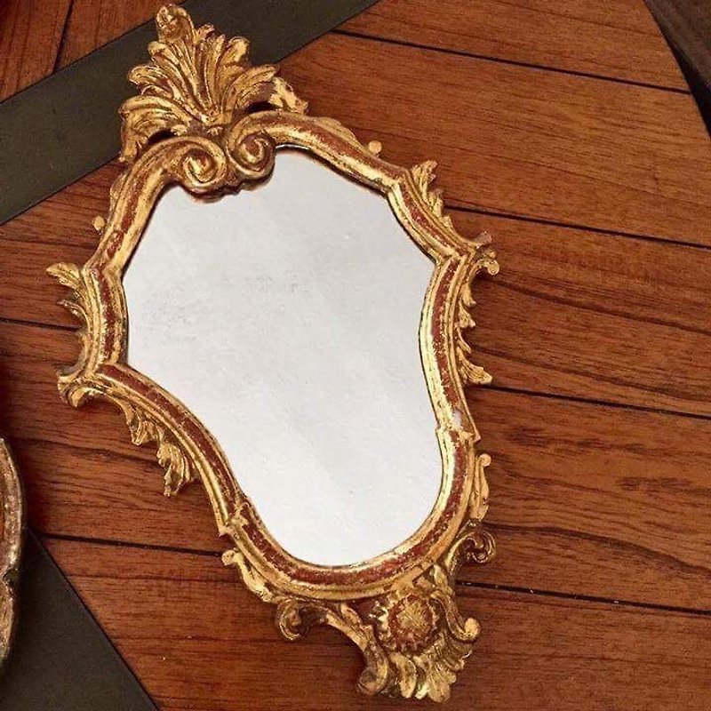 意大利手工木雕古董镜、镜面托盘 - 其他 - 木头 