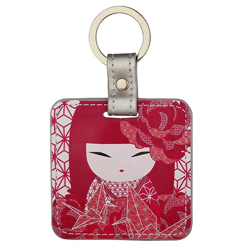 皮革钥匙圈-Kazuna 珍惜朋友【Kimmidoll 和福娃娃】 - 钥匙链/钥匙包 - 其他材质 红色