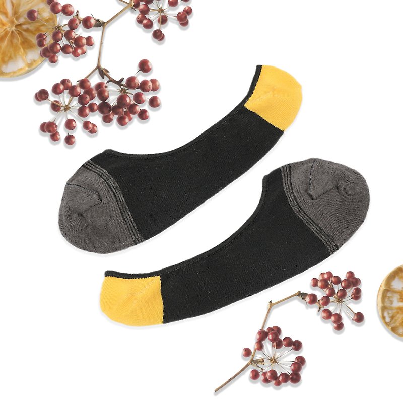 ES干燥感抑菌隐形袜 (尺寸M) 经典黑灰、设计袜∣袜子∣台湾制 - 袜子 - 棉．麻 黑色