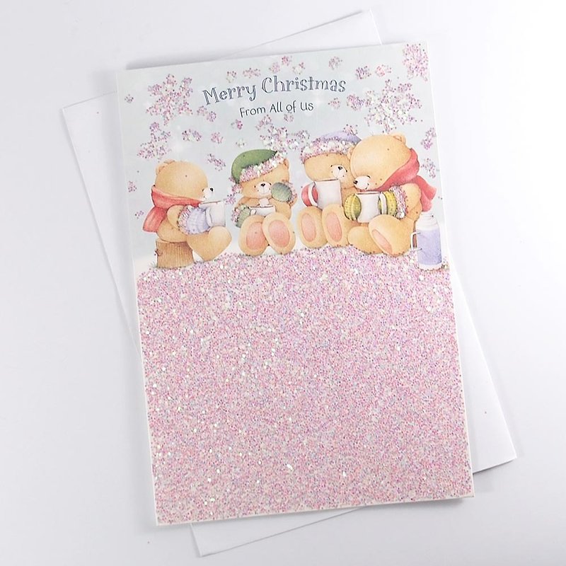熊熊一家人一起度过 耶诞卡片【Hallmark-卡片 圣诞节系列】 - 卡片/明信片 - 纸 粉红色