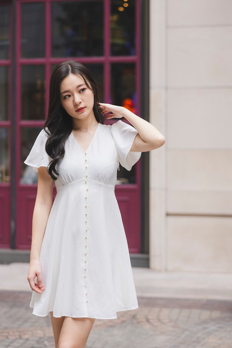 Phoenix 白色洋装 - 洋装/连衣裙 - 聚酯纤维 白色
