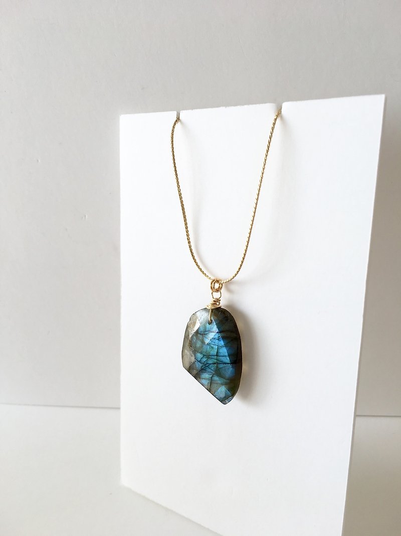 Labradorite necklace  - 项链 - 石头 蓝色