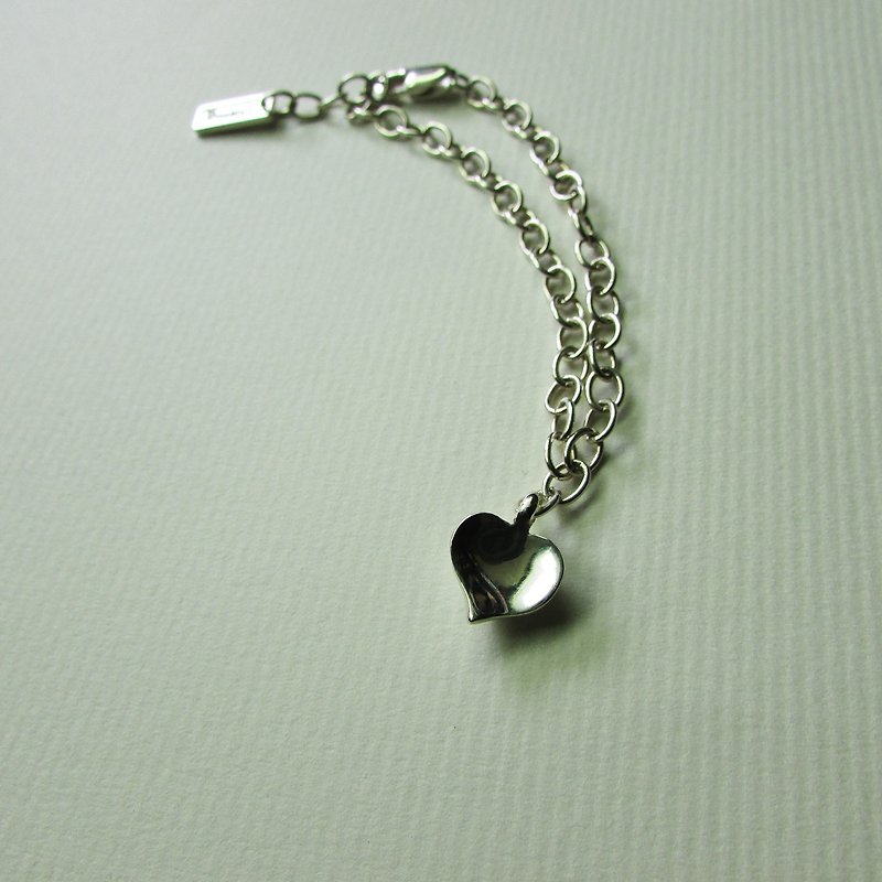 succulent heart bracelet_多肉爱心手链 | 925银 限量 谢礼 - 手链/手环 - 银 银色