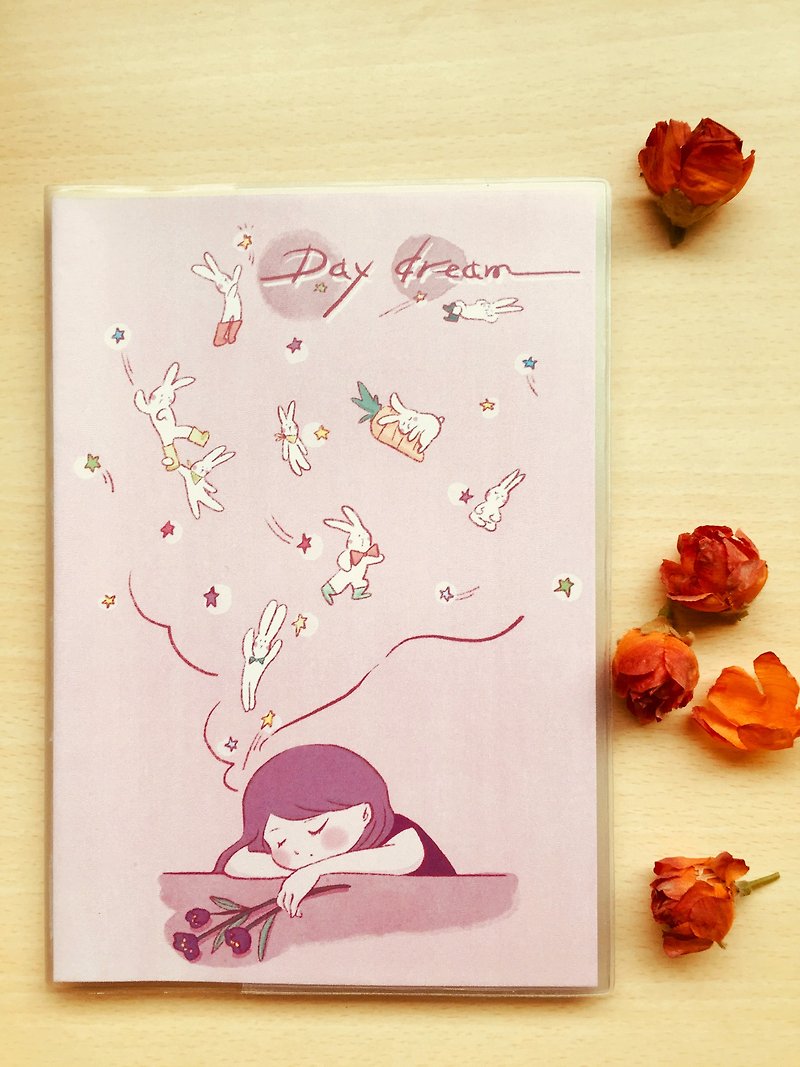 纸 笔记本/手帐 粉红色 - 【笔记本/手帐】粉红色的白日梦-Daydream(空白线装本附雾面书套
