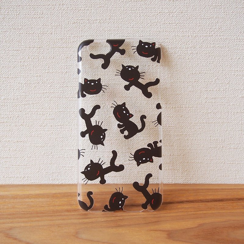 【クリアiPhoneケース】黒猫だらけ - 手机壳/手机套 - 塑料 透明