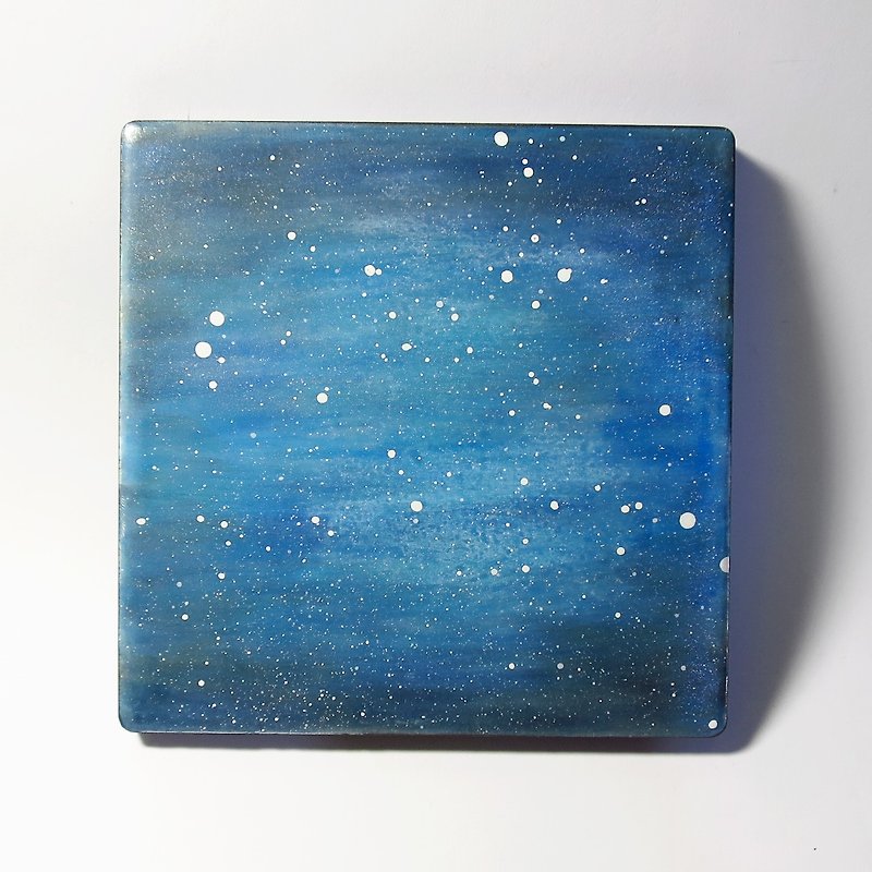手绘杯垫 / 像宇宙也像大海 - 杯垫 - 陶 蓝色