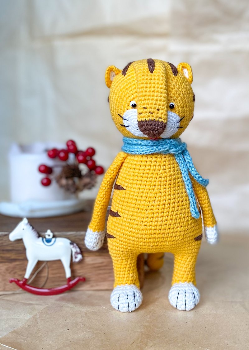 鉤針玩具 Crochet tiger - 玩具/玩偶 - 其他材质 黄色